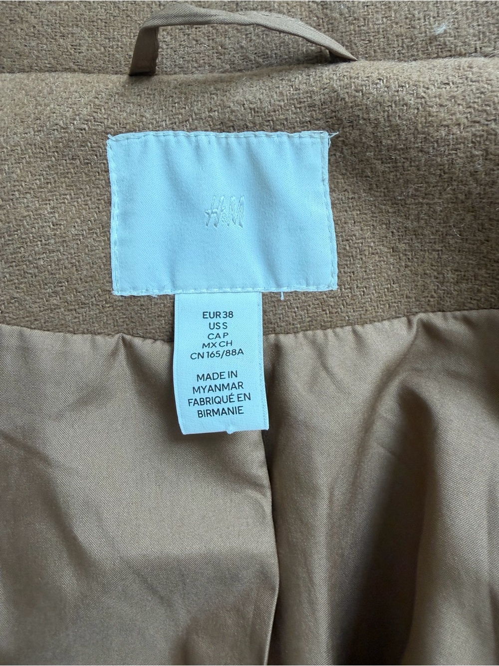 H&M Camel Trench Coat with Tie Belt - Picture 8 of 8